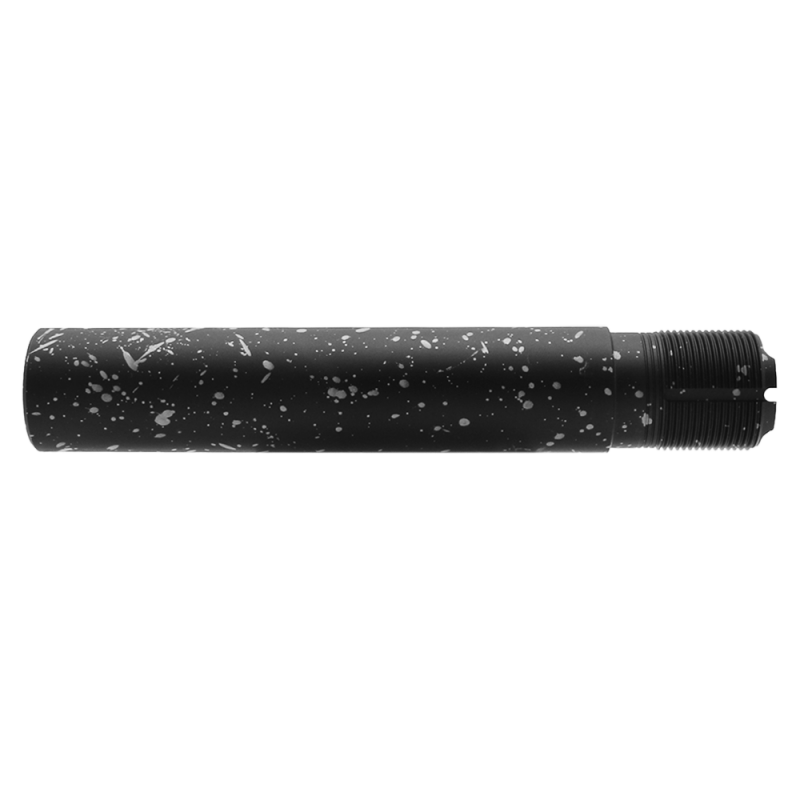 Cerakote Splatter | AR - Pistol Buffer Tube - Base BLACK - Pattern - GLACIER SILVER Cerakote Splatter | AR - Pistol Buffer Tube - Base BLACK - Pattern - GLACIER SILVER