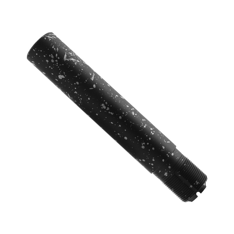 Cerakote Splatter | AR - Pistol Buffer Tube - Base BLACK - Pattern - GLACIER SILVER Cerakote Splatter | AR - Pistol Buffer Tube - Base BLACK - Pattern - GLACIER SILVER