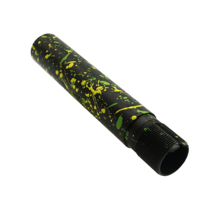 Cerakote Splatter | AR - Pistol Buffer Tube - Base OD GREEN - Pattern - HIGHLAND GREEN - ZOMBIE GREEN - LEMON ZEST Cerakote Splatter | AR - Pistol Buffer Tube - Base OD GREEN - Pattern - HIGHLAND GREEN - ZOMBIE GREEN - LEMON ZEST