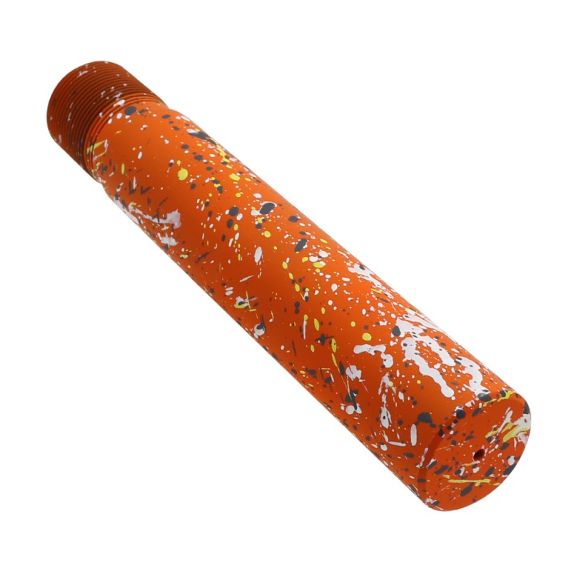 Cerakote Splatter | AR - Pistol Buffer Tube - Base HUNTER ORANGE - Pattern - SNIPER GRAY - BRIGHT WHITE - LEMON ZEST Cerakote Splatter | AR - Pistol Buffer Tube - Base HUNTER ORANGE - Pattern - SNIPER GRAY - BRIGHT WHITE - LEMON ZEST