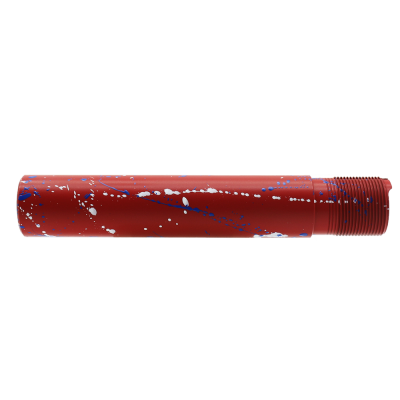 CERAKOTE SPLATTER RED BW | AR - Pistol Buffer Tube - Base RED - Pattern - BLU.WHI