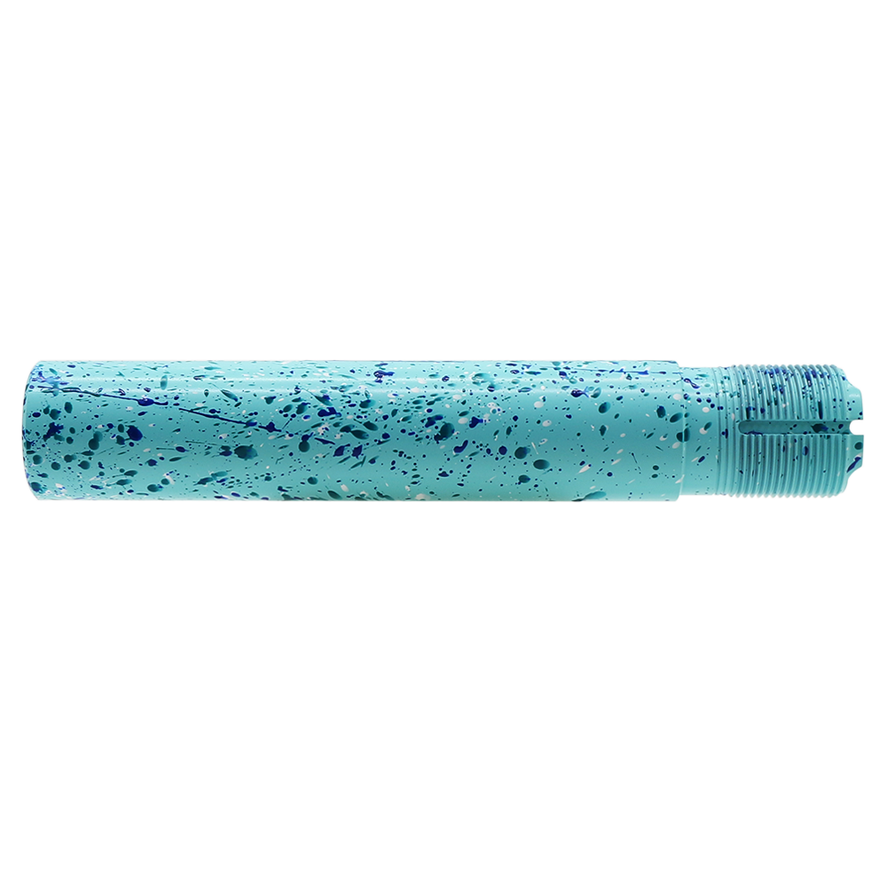 Cerakote Splatter | AR - Pistol Buffer Tube - Base ROBINS EGG - Pattern - AQUA TEAL - BRIGHT WHITE - BLUE FLAME