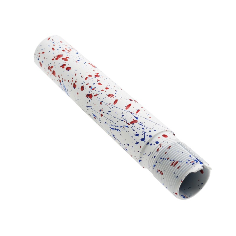 Cerakote Splatter | AR - Pistol Buffer Tube - Base BRIGHT WHITE - Pattern - BLUE FLAME - RED Cerakote Splatter | AR - Pistol Buffer Tube - Base BRIGHT WHITE - Pattern - BLUE FLAME - RED