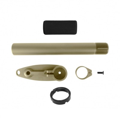 AR-15 "Skeleton" Stock 9" Buffer Tube Kit W/ Butt Plate - Dark Earth