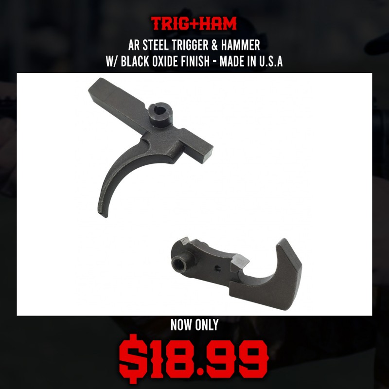 AR Steel Trigger & Hammer W/ Black Oxide Finish - Made In U.S.A