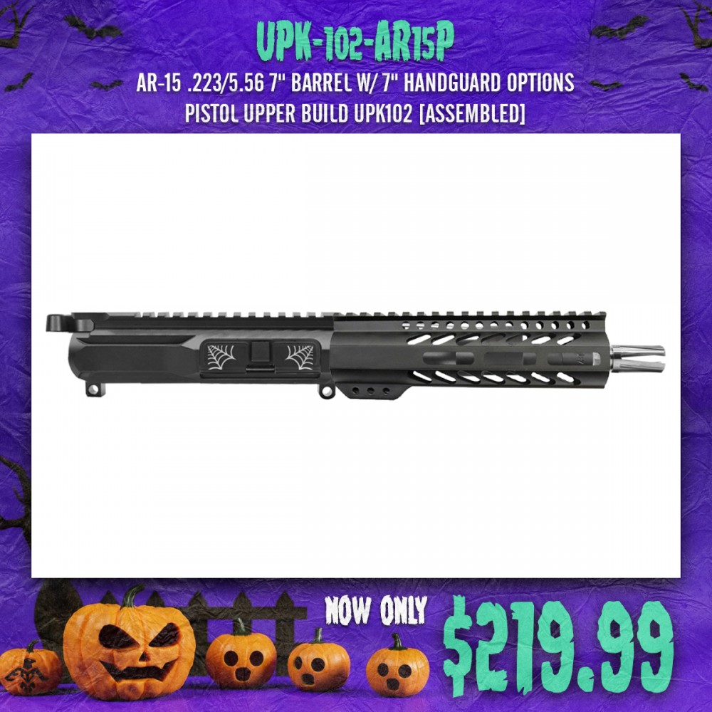 AR-15 .223/5.56 7" BARREL W/ 7" HANDGUARD OPTIONS| PISTOL UPPER BUILD UPK102 [ASSEMBLED]