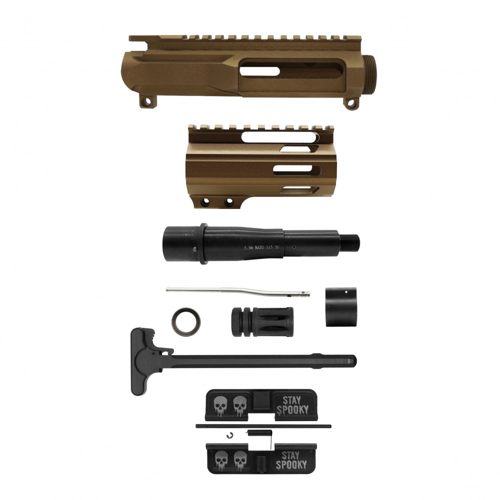 CERAKOTE OPTIONS|AR-15 5'' BARREL 4'' M-LOK HANDGUARD |PISTOL UPPER BUILD UPK116 [ASSEMBLED]