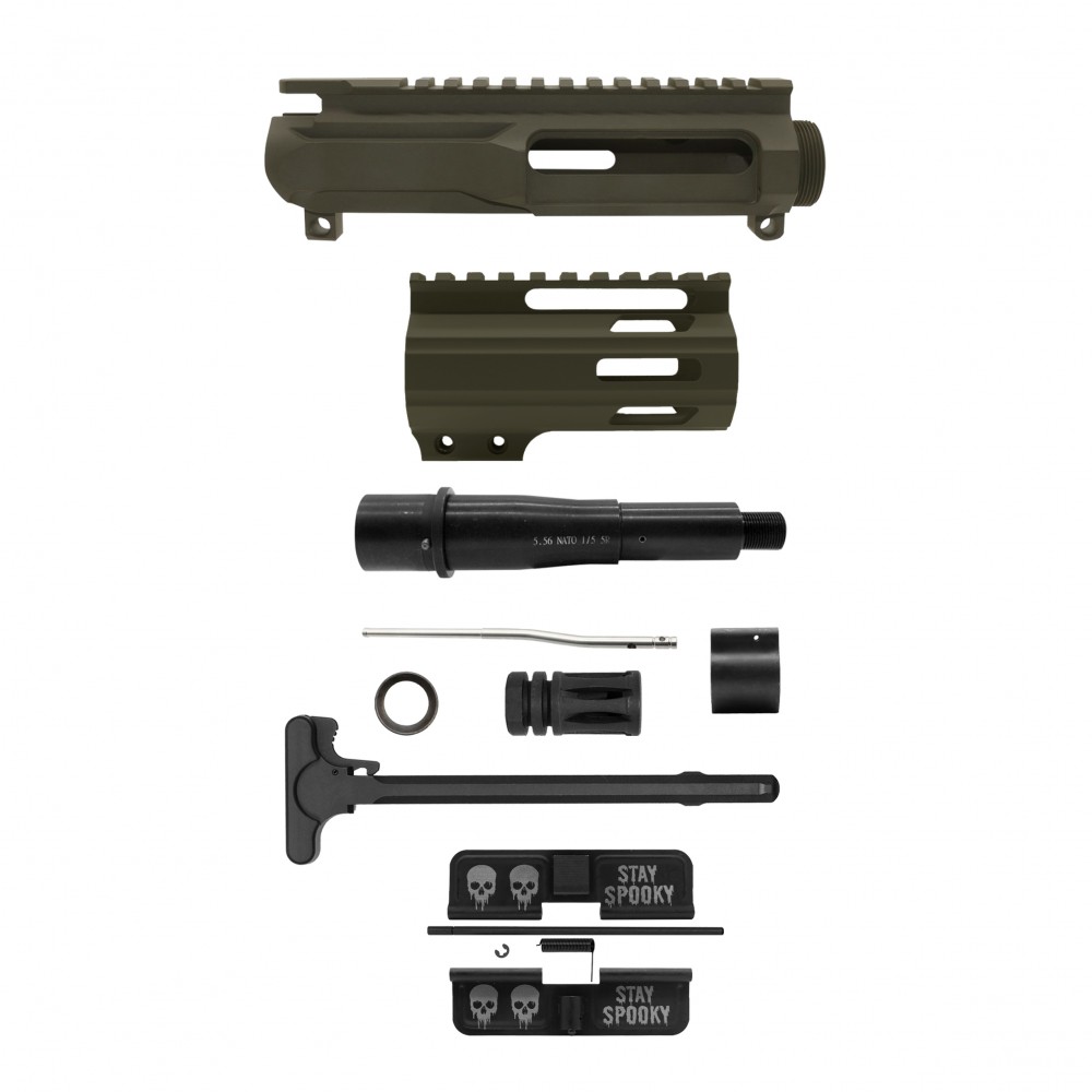 CERAKOTE OPTIONS|AR-15 5'' BARREL 4'' M-LOK HANDGUARD |PISTOL UPPER BUILD UPK116 [ASSEMBLED]
