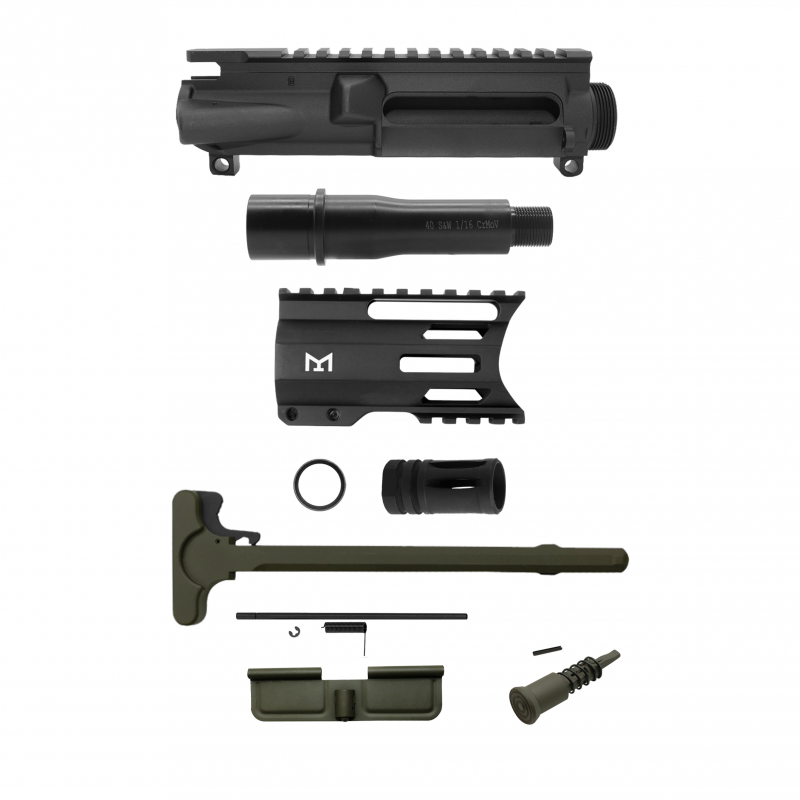 AR-40/ 40 S&W 4" Barrel 4" Handguard | PISTOL UPPER BUILD UPK120 [ASSMBLED]