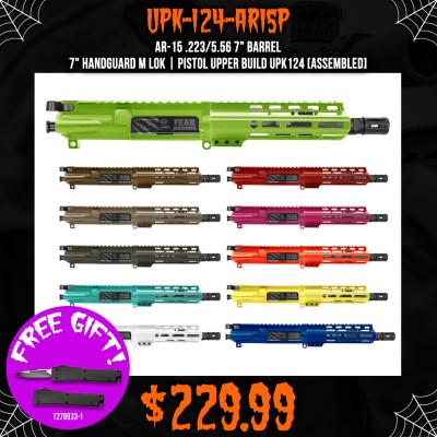 AR-15 .223/5.56 7" Barrel 7" Handguard M Lok| Pistol Upper Build UPK124 [ASSEMBLED]