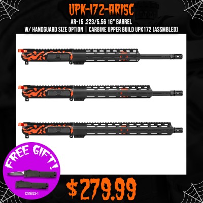 AR-15 .223/5.56 16" BARREL W/ HANDGUARD SIZE OPTION | CARBINE UPPER BUILD UPK172 [ASSMBLED]