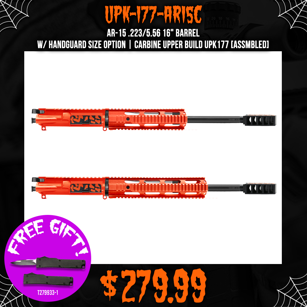 AR-15 .223/5.56 16" BARREL W/ HANDGUARD SIZE OPTION | CARBINE UPPER BUILD UPK177 [ASSMBLED]