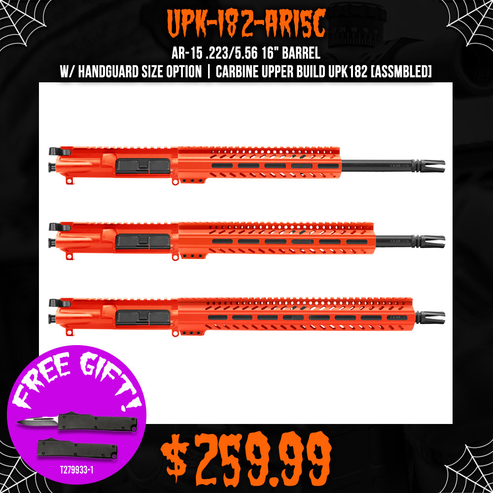 AR-15 .223/5.56 16" BARREL W/ HANDGUARD SIZE OPTION | CARBINE UPPER BUILD UPK182 [ASSMBLED]