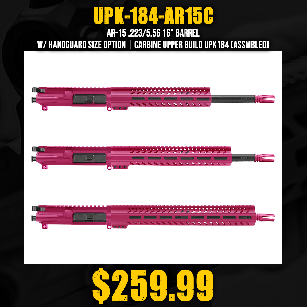 AR-15 .223/5.56 16" BARREL W/ HANDGUARD SIZE OPTION | CARBINE UPPER BUILD UPK184 [ASSMBLED]