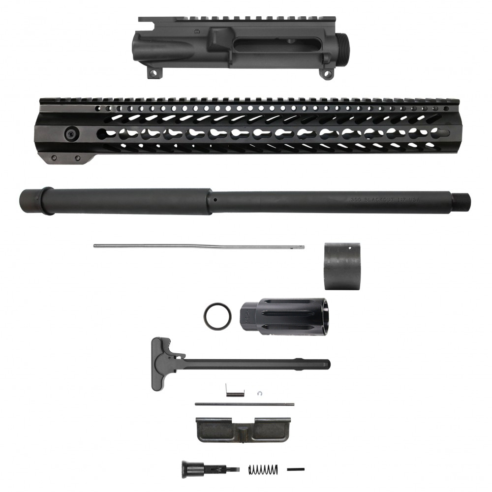 AR 300AAC Blackout 16'' Barrel 15'' Keymod Handguard | Carbine Upper Build UPK19 [ASSEMBLED]
