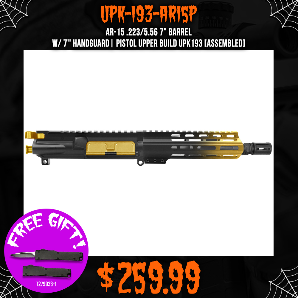 AR-15 .223/5.56 7" BARREL W/ 7'' HANDGUARD| PISTOL UPPER BUILD UPK193 [ASSEMBLED]