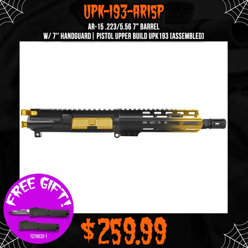 AR-15 .223/5.56 7" BARREL W/ 7'' HANDGUARD| PISTOL UPPER BUILD UPK193 [ASSEMBLED]
