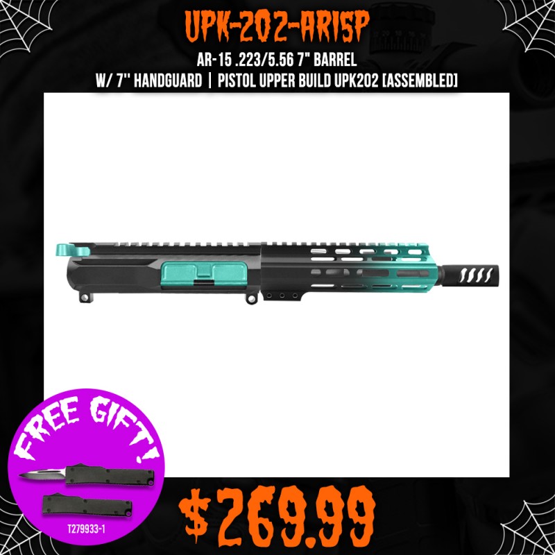 AR-15 .223/5.56 7" BARREL W/ 7'' HANDGUARD | PISTOL UPPER BUILD UPK202 [ASSEMBLED]