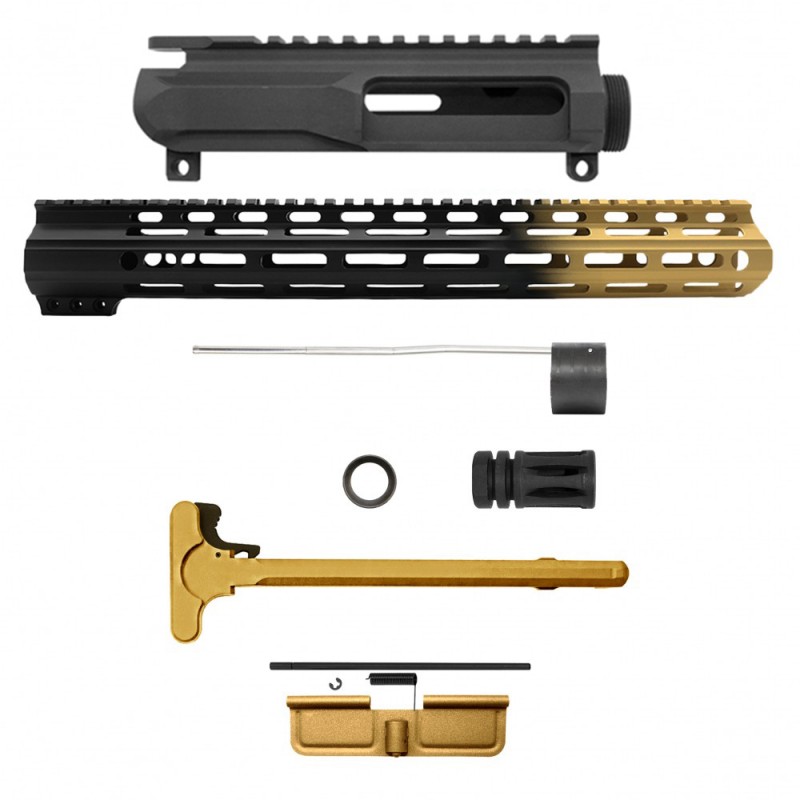 AR-15 .223/5.56 16" BARREL W/ AR-15 15'' ANGLE CUT CLAMP ON M-LOK HANDGUARD | CARBINE UPPER BUILD UPK211 [ASSMBLED]