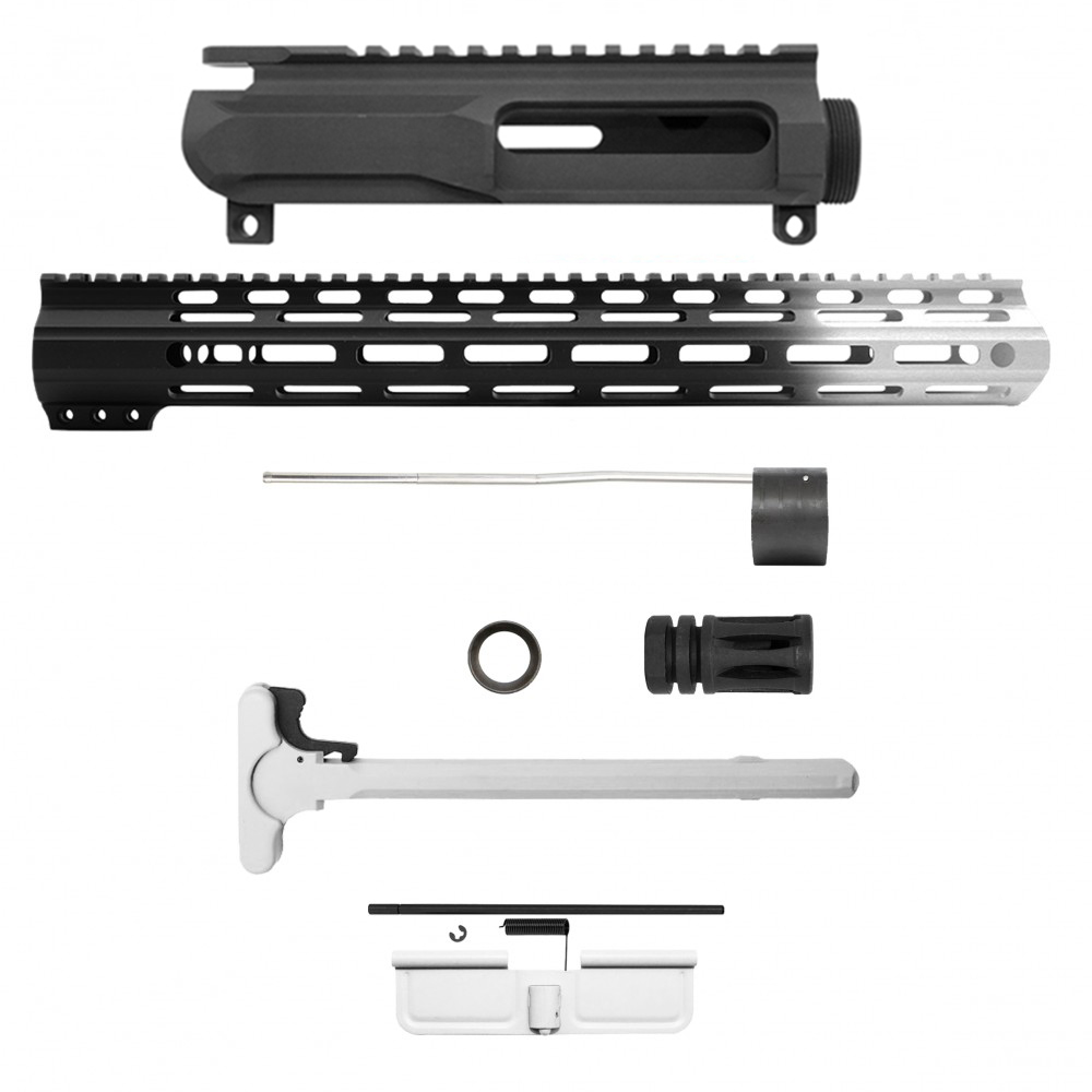 AR-15 .223/5.56 16" BARREL W/ AR-15 15'' ANGLE CUT CLAMP ON M-LOK HANDGUARD | CARBINE UPPER BUILD UPK213 [ASSMBLED]