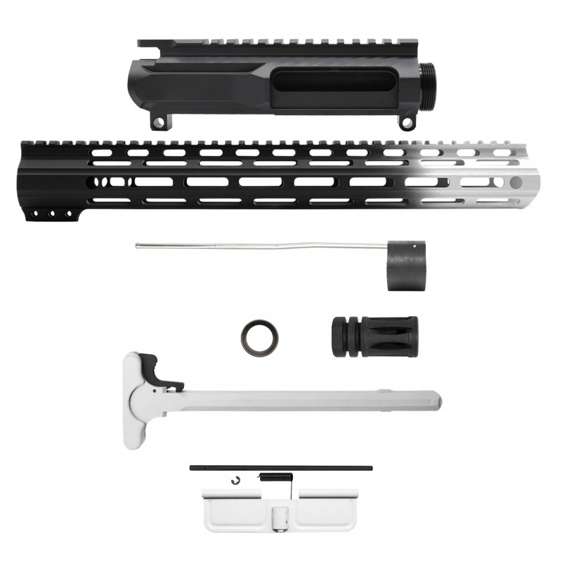 AR-15 .223/5.56 16" BARREL W/ AR-15 15'' ANGLE CUT CLAMP ON M-LOK HANDGUARD | CARBINE UPPER BUILD UPK213 [ASSMBLED]