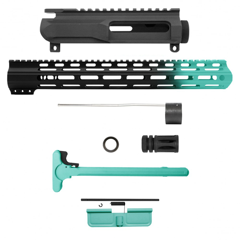 AR-15 .223/5.56 16" BARREL W/ AR-15 15'' ANGLE CUT CLAMP ON M-LOK HANDGUARD | CARBINE UPPER BUILD UPK214 [ASSMBLED]