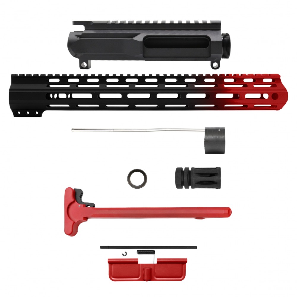 AR-15 .223/5.56 16" BARREL W/ AR-15 15'' ANGLE CUT CLAMP ON M-LOK HANDGUARD | CARBINE UPPER BUILD UPK215 [ASSMBLED]