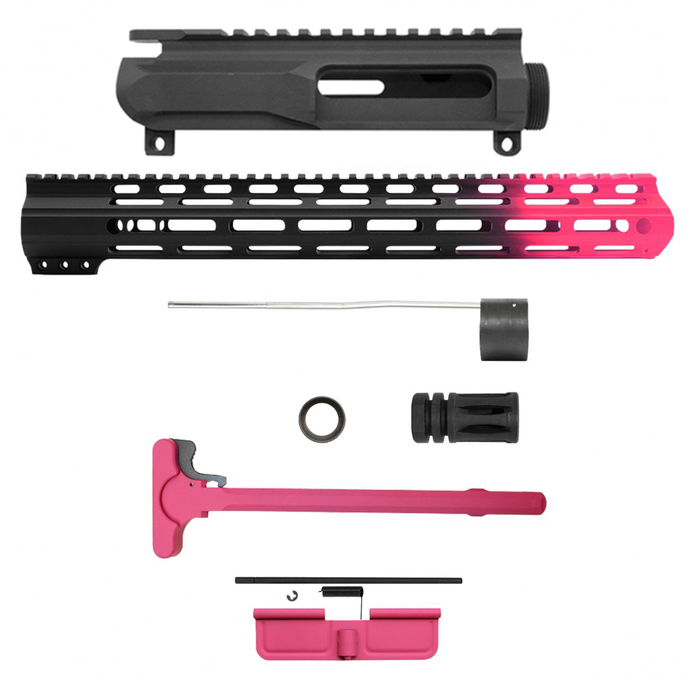 AR-15 .223/5.56 16" BARREL W/ AR-15 15'' ANGLE CUT CLAMP ON M-LOK HANDGUARD | CARBINE UPPER BUILD UPK216 [ASSMBLED]