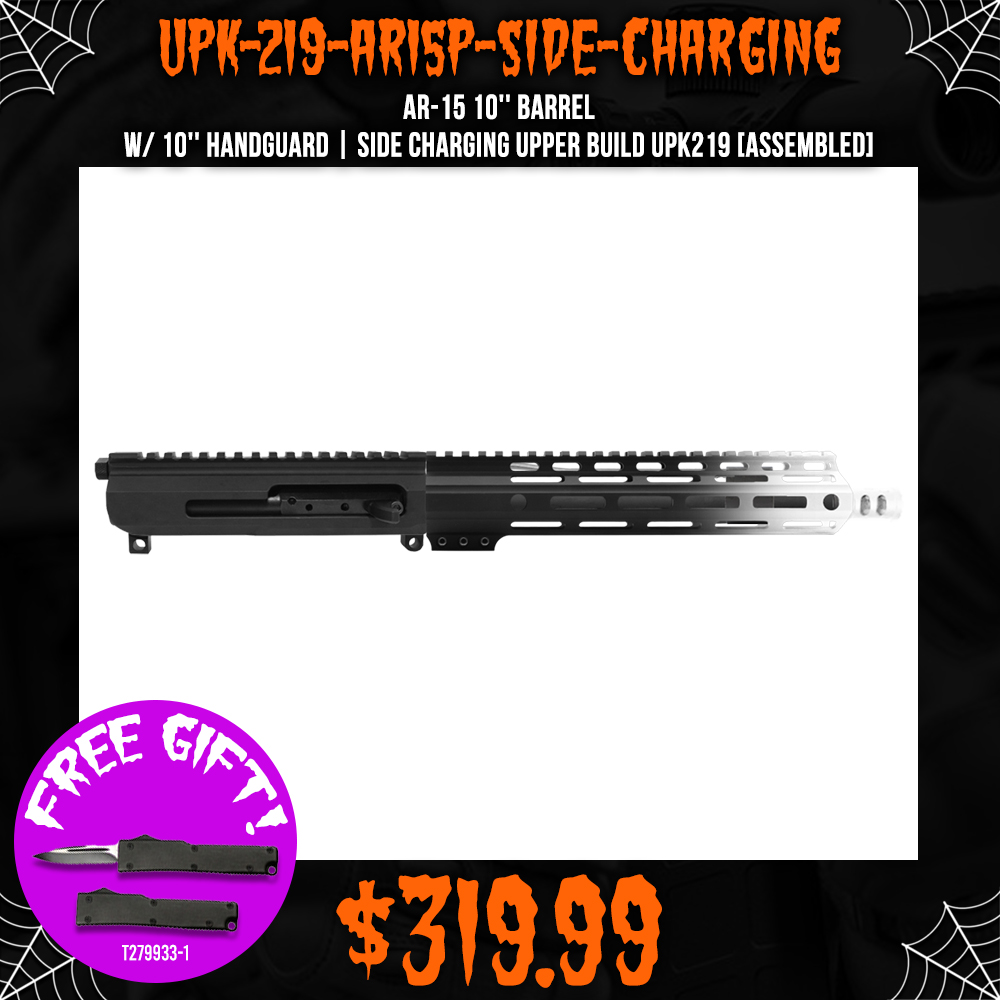 AR-15 10'' BARREL W/ 10'' HANDGUARD | SIDE CHARGING UPPER BUILD UPK219 [ASSEMBLED]