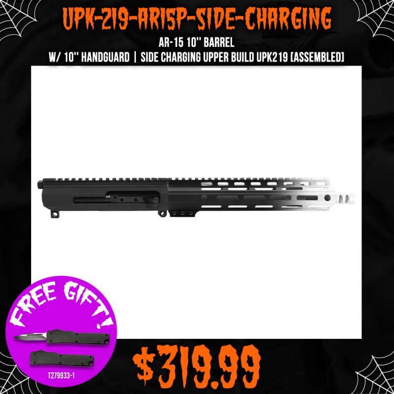 AR-15 10'' BARREL W/ 10'' HANDGUARD | SIDE CHARGING UPPER BUILD UPK219 [ASSEMBLED]