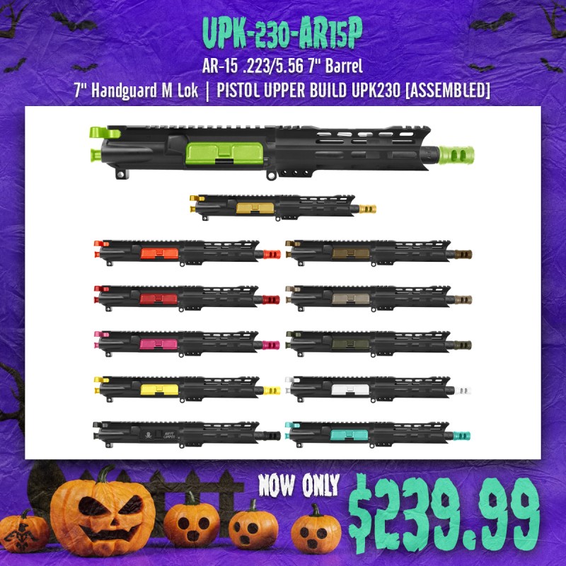 AR-15 .223/5.56 7" Barrel 7" Handguard M Lok| PISTOL UPPER BUILD UPK230 [ASSEMBLED]