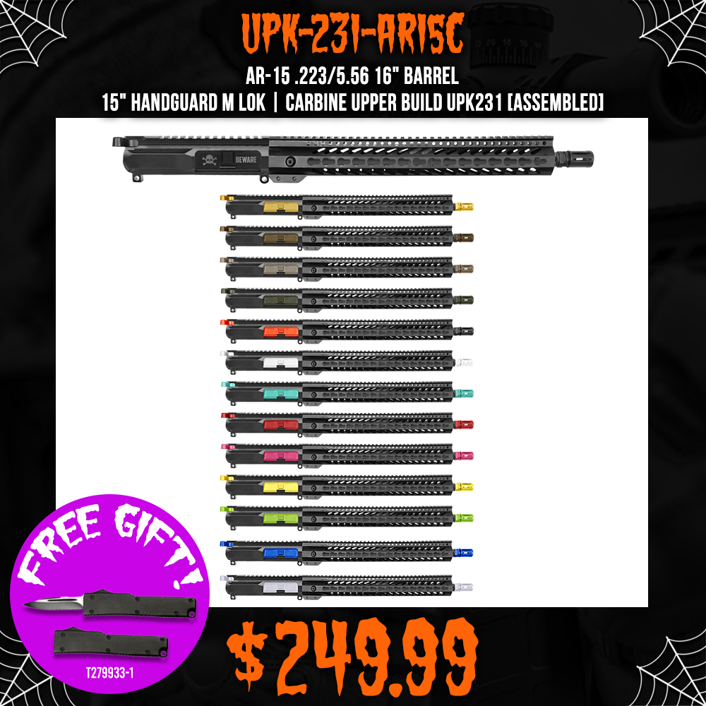 AR-15 .223/5.56 16" Barrel 15" Handguard M Lok| CARBINE UPPER BUILD UPK231 [ASSEMBLED]
