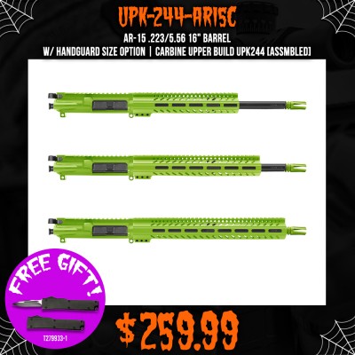 AR-15 .223/5.56 16" BARREL W/ HANDGUARD SIZE OPTION | CARBINE UPPER BUILD UPK244 [ASSMBLED]
