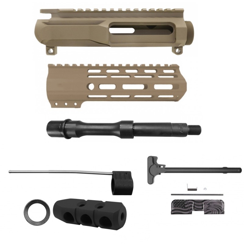 AR-15 .223/5.56 7.5" Barrel W/ 7" Handguard Cerakote Color Option |Pistol Upper Build UPK248 [ASSEMBLED]