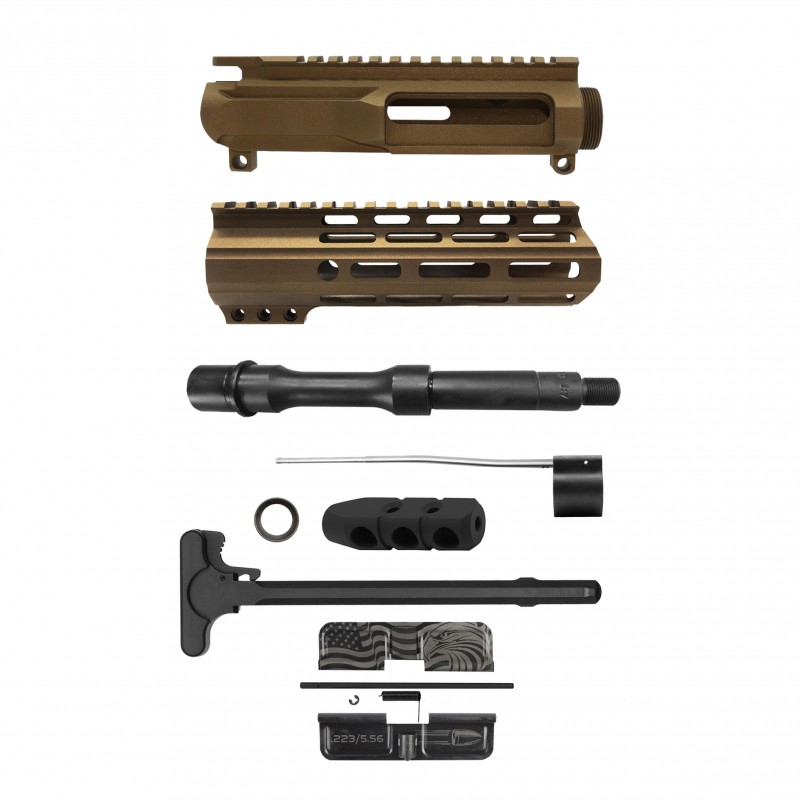 AR-15 .223/5.56 7.5" Barrel W/ 7" Handguard Cerakote Color Option |Pistol Upper Build UPK248 [ASSEMBLED]
