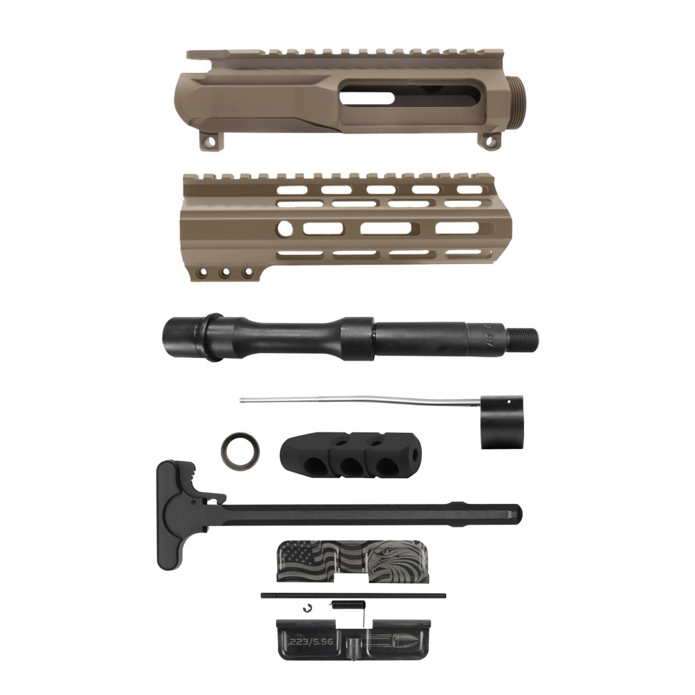 AR-15 .223/5.56 7.5" Barrel W/ 7" Handguard Cerakote Color Option |Pistol Upper Build UPK248 [ASSEMBLED]