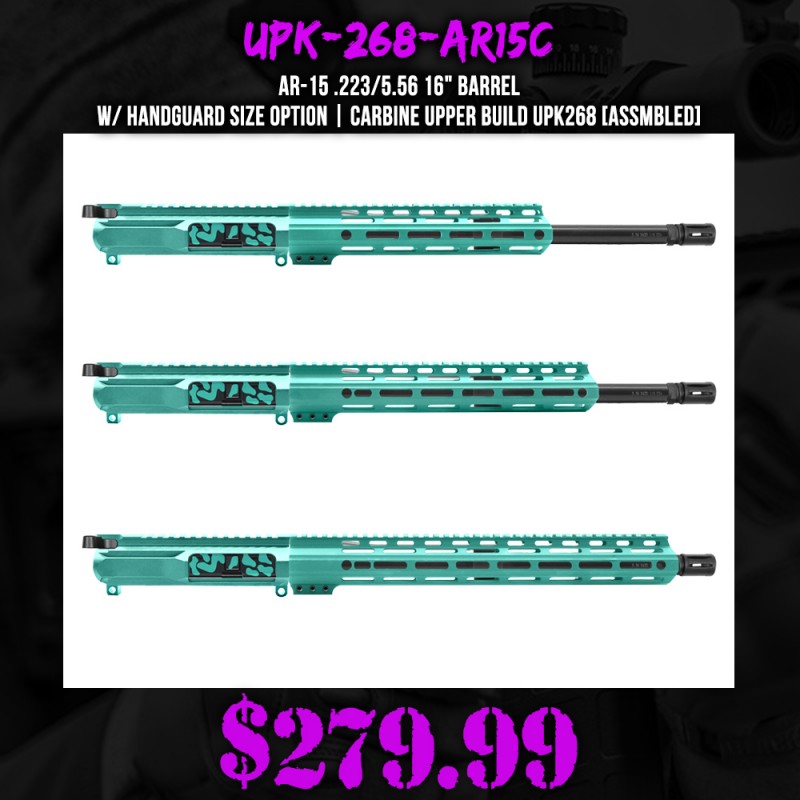 AR-15 .223/5.56 16" BARREL W/ HANDGUARD SIZE OPTION | CARBINE UPPER BUILD UPK268 [ASSMBLED]
