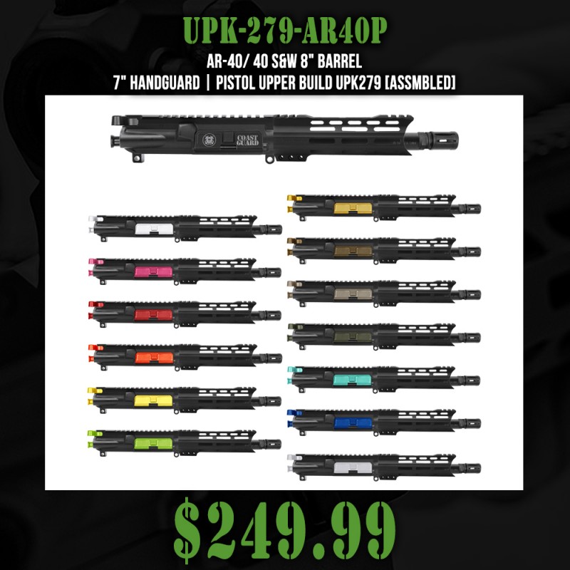 AR-40/ 40 S&W 8" Barrel 7" Handguard | PISTOL UPPER BUILD UPK279 [ASSMBLED]
