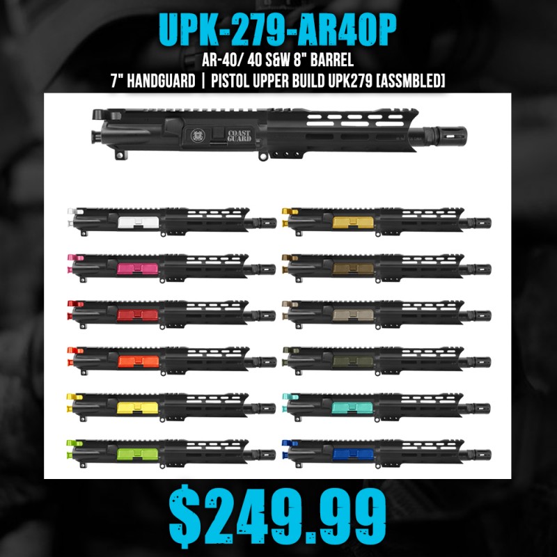 AR-40/ 40 S&W 8" Barrel 7" Handguard | PISTOL UPPER BUILD UPK279 [ASSMBLED]