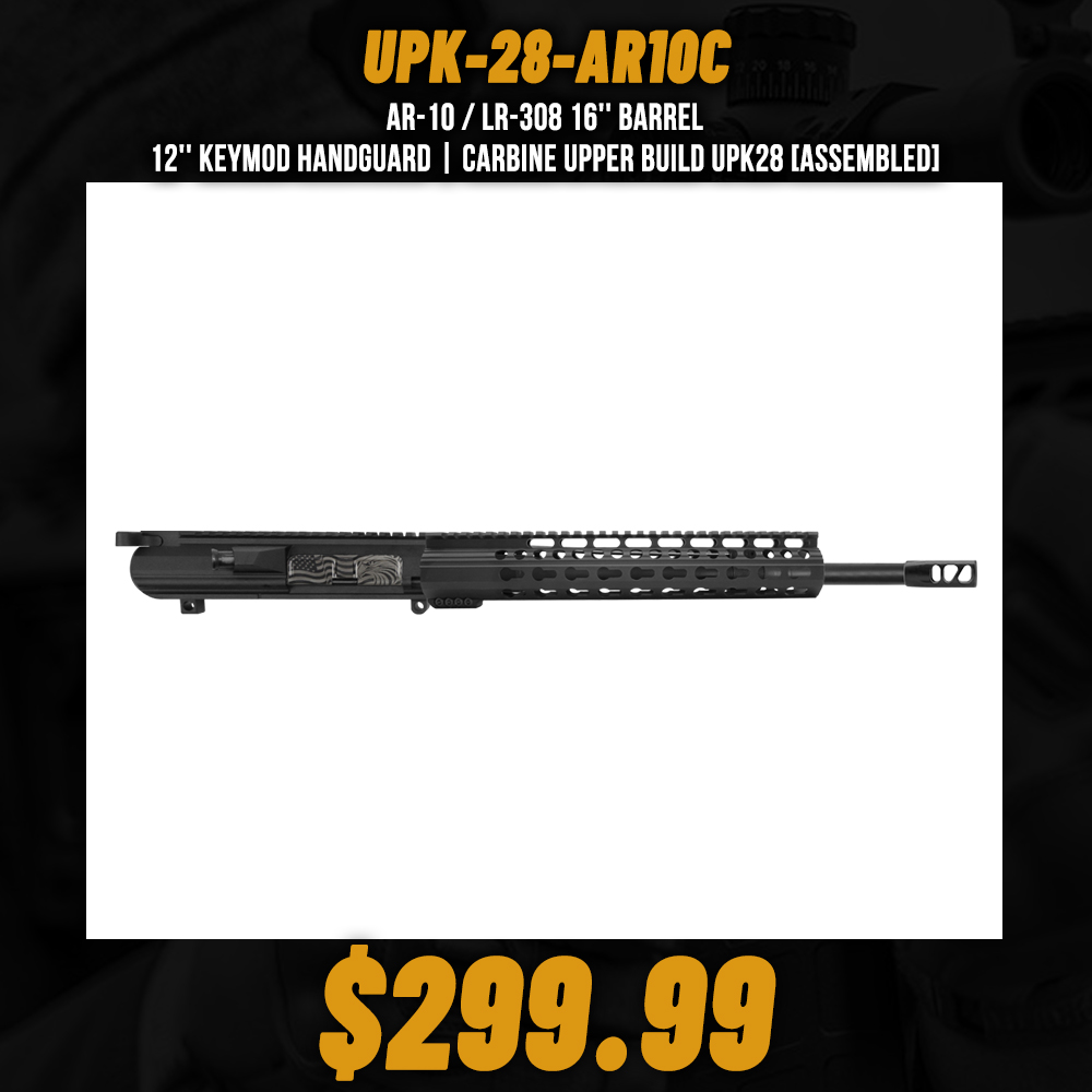 AR-10 / LR-308 16'' Barrel 12'' Keymod Handguard | Carbine Upper Build UPK28 [ASSEMBLED]