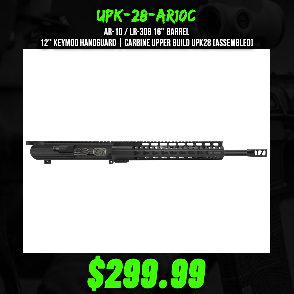 AR-10 / LR-308 16'' Barrel 12'' Keymod Handguard | Carbine Upper Build UPK28 [ASSEMBLED]