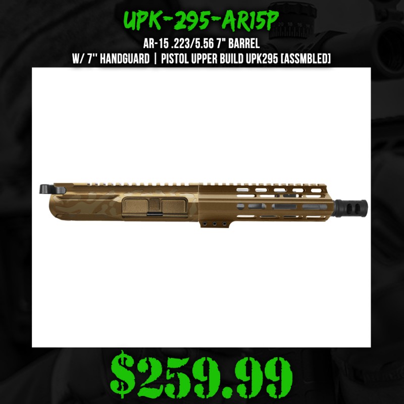 AR-15 .223/5.56 7" Barrel W/ 7'' Handguard | PISTOL UPPER BUILD UPK295 [ASSMBLED]