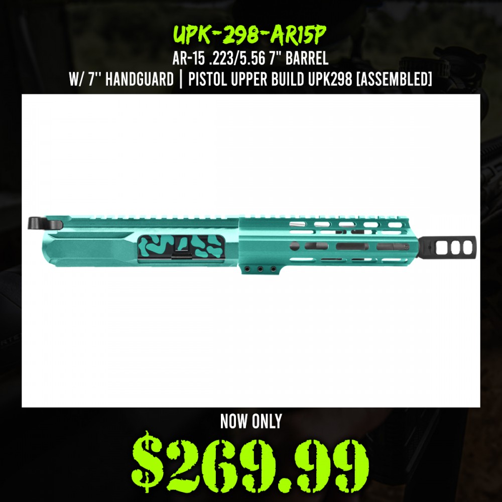 AR-15 .223/5.56 7" BARREL W/ 7'' HANDGUARD| PISTOL UPPER BUILD UPK298 [ASSEMBLED]