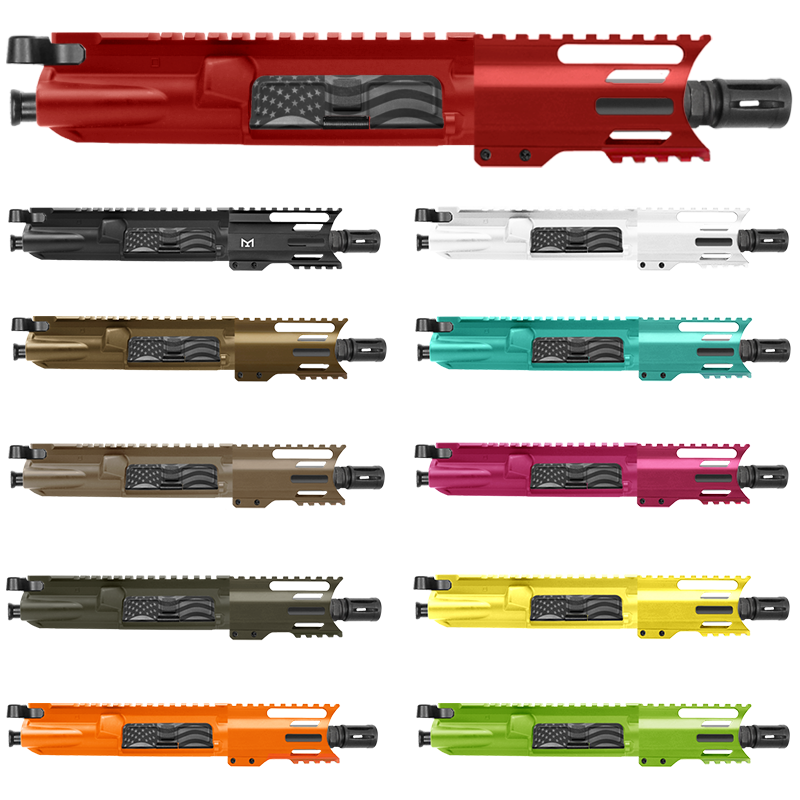 AR 9mm 4'' Barrel W/ 4'' Handguard Color Options | Pistol Upper Build UPK303 [ASSEMBLED]