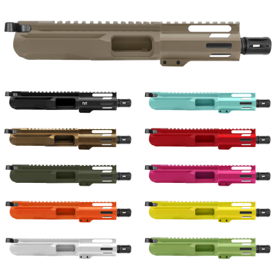 AR 9mm 4'' Barrel W/ 4'' Handguard Color Options | Pistol Upper Build UPK305 [ASSEMBLED]