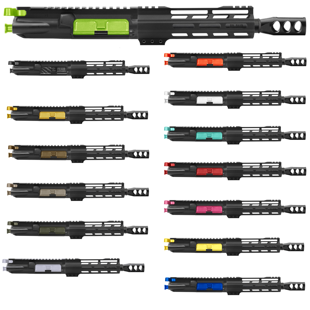AR-9mm 7.5'' Barrel 7'' Handguard / Color Bundle Options | Pistol Upper Build UPK307 [ASSEMBLED]