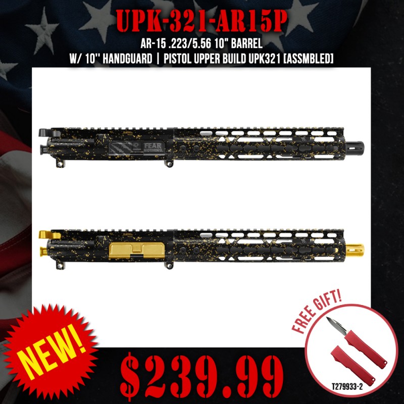 AR-15 .223/5.56 10" Barrel W/ 10'' Handguard |PISTOL UPPER BUILD UPK321 [ASSMBLED]