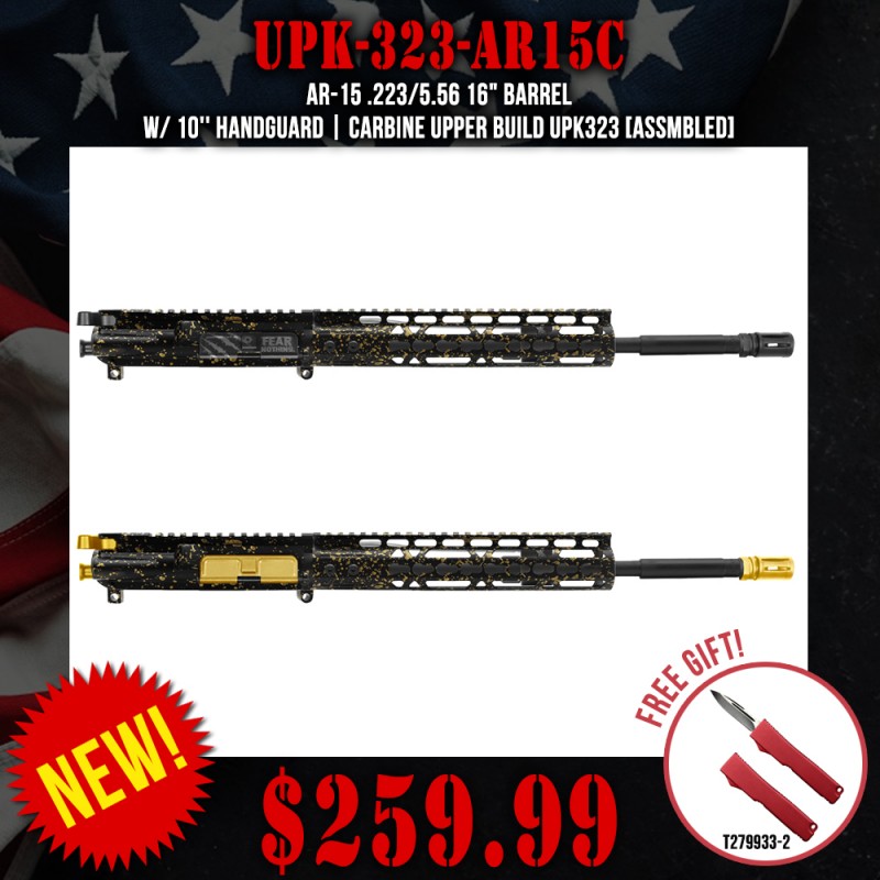 AR-15 .223/5.56 16" Barrel W/ 10'' Handguard |CARBINE UPPER BUILD UPK323 [ASSMBLED]