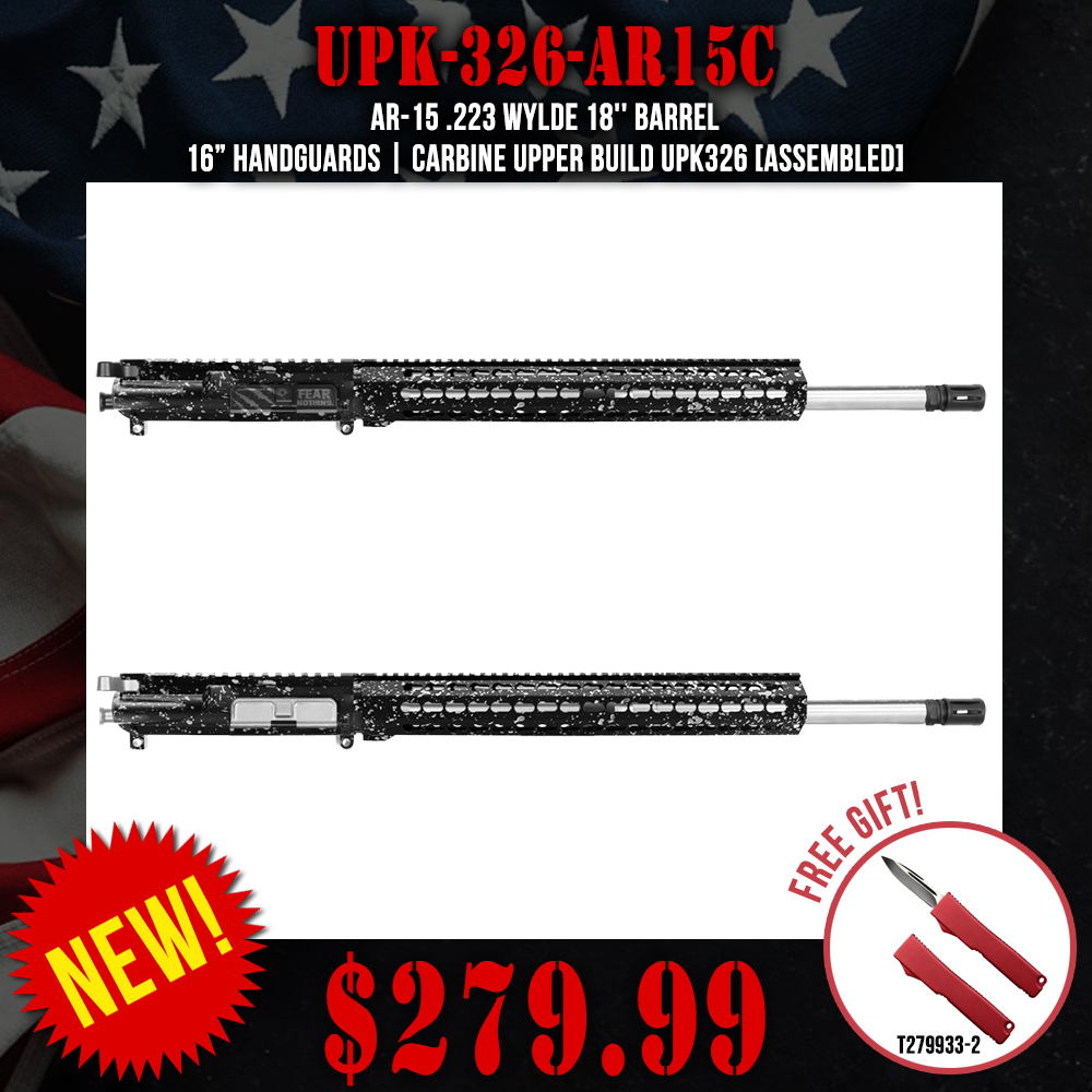 AR-15 .223 Wylde 18'' Barrel 16” Handguards | CARBINE UPPER BUILD UPK326 [ASSEMBLED]