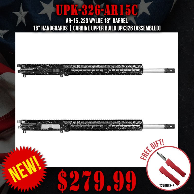 AR-15 .223 Wylde 18'' Barrel 16” Handguards | CARBINE UPPER BUILD UPK326 [ASSEMBLED]